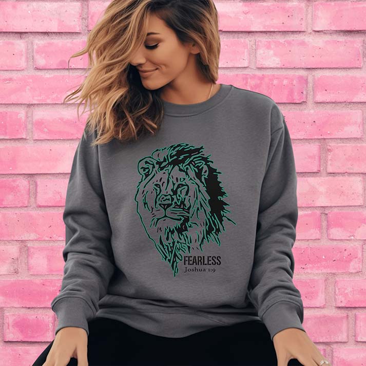 Fearless Sweatshirt | Joshua 1:9 image 0