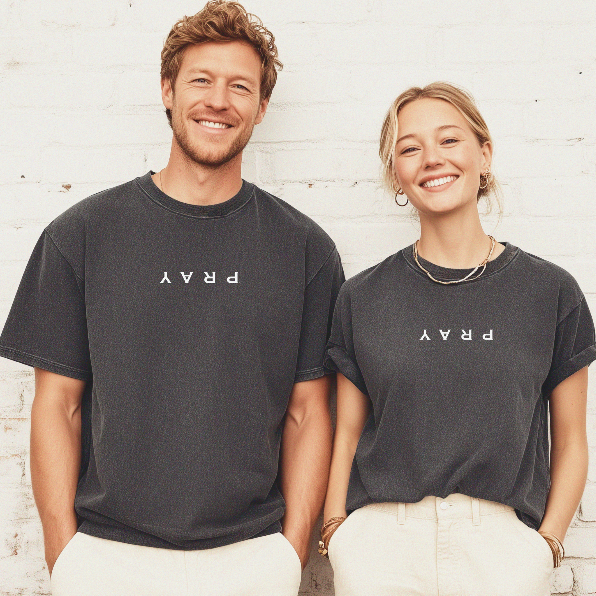 PRAY Christian T-Shirt – Simple Faith-Based Graphic Tee | The Light Co
