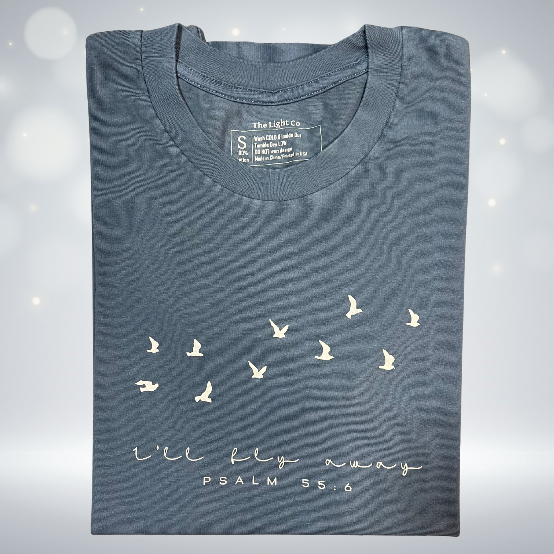 I'll Fly Away Tee – Psalm 55:6 Christian Faith Shirt