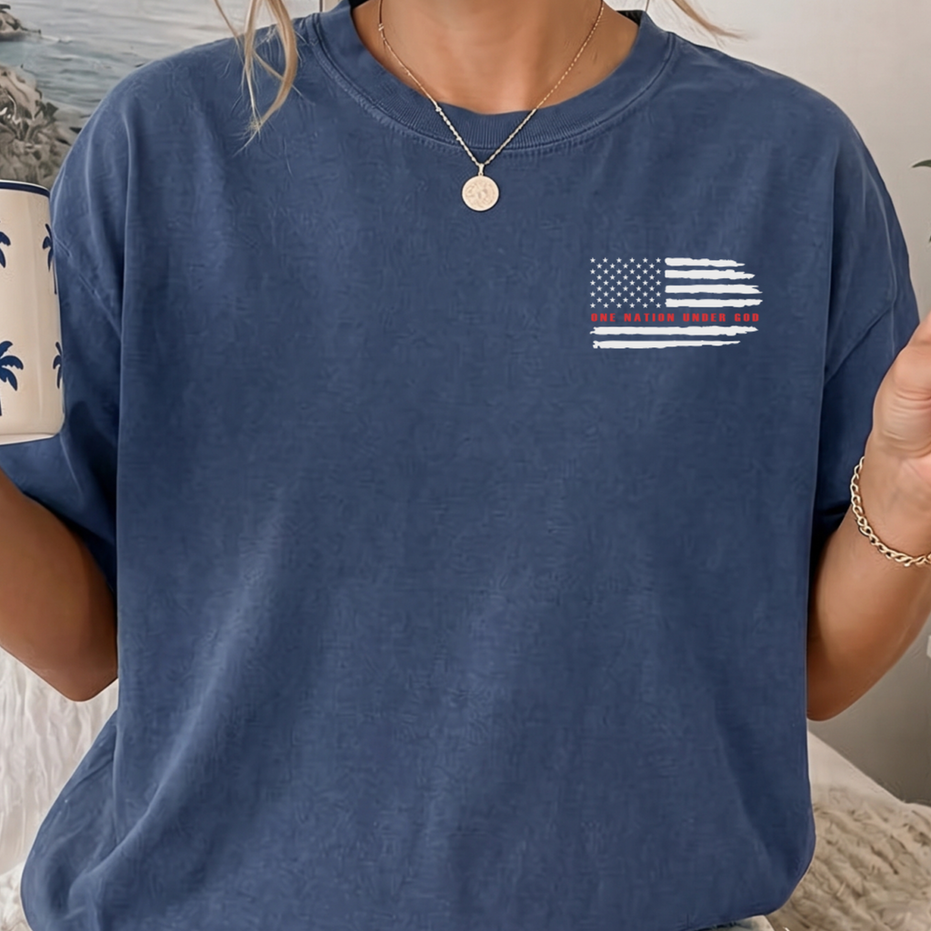 Freedom in Christ T-Shirt | 2 Corinthians 3:17 | Patriotic Faith-Based Comfort Colors Tee