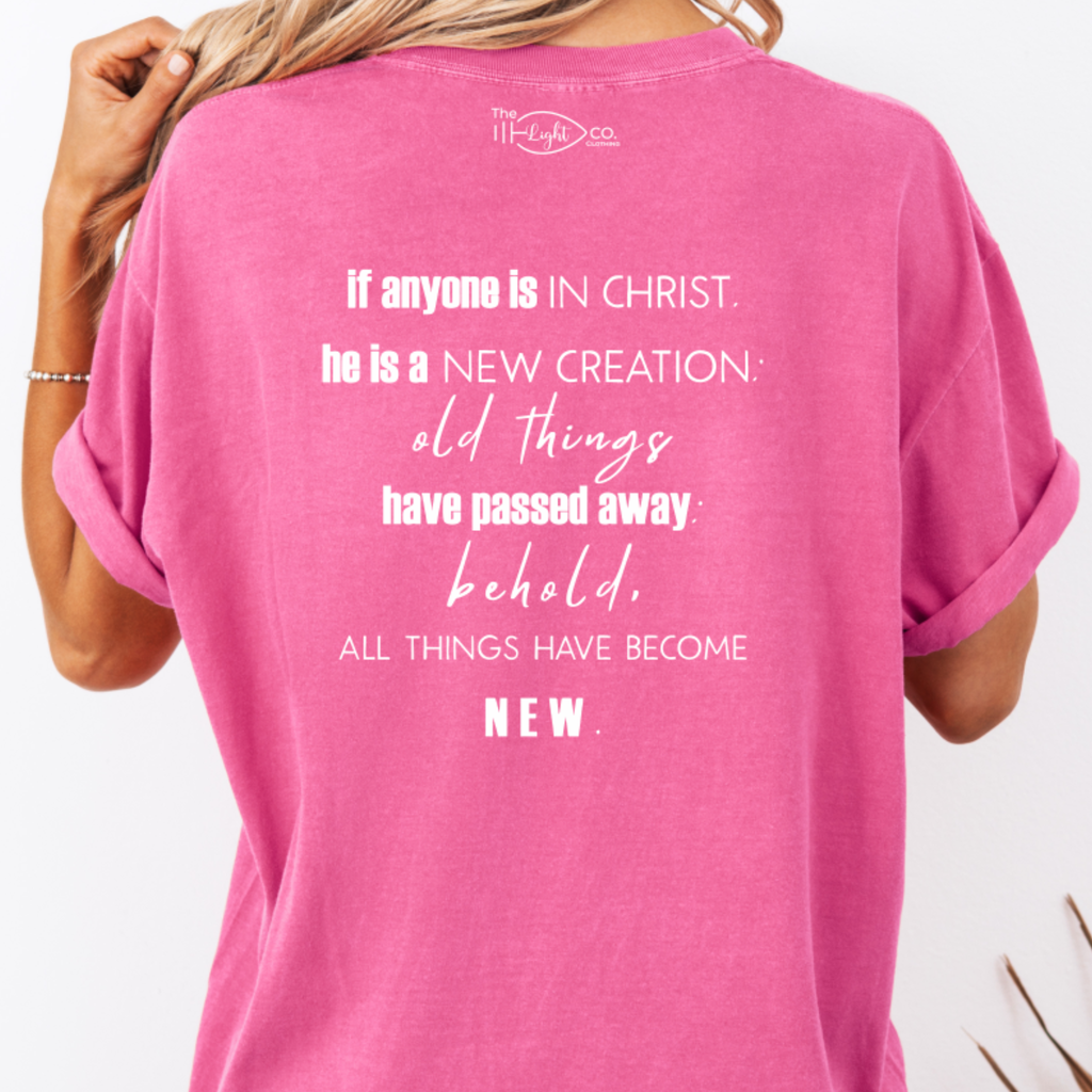 MADE NEW Graphic T-Shirt with 2 CORINTHIANS 5:17 | Christian Scripture Tee