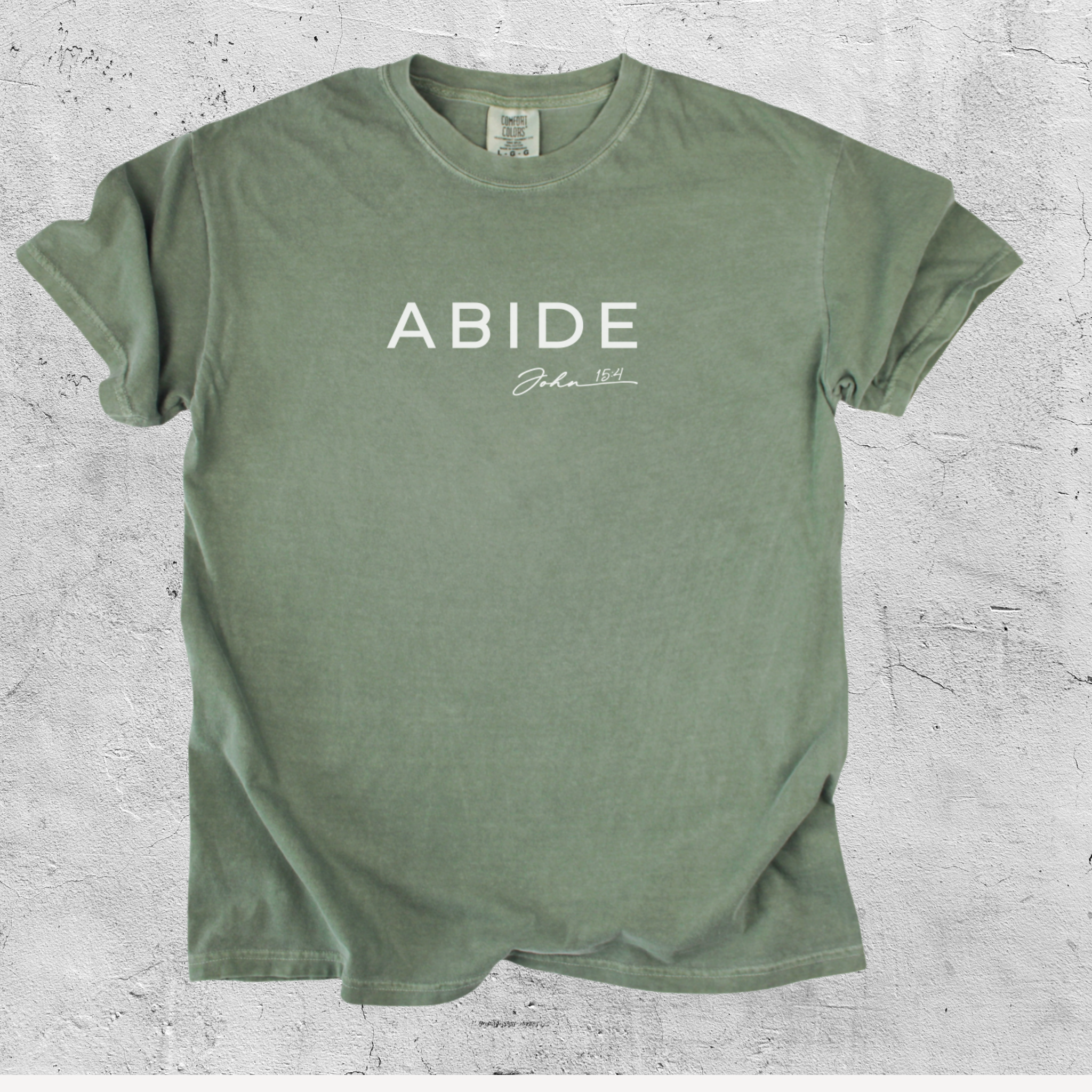 Abide Christian T-Shirt | Faith-Based Comfort Colors Tee
