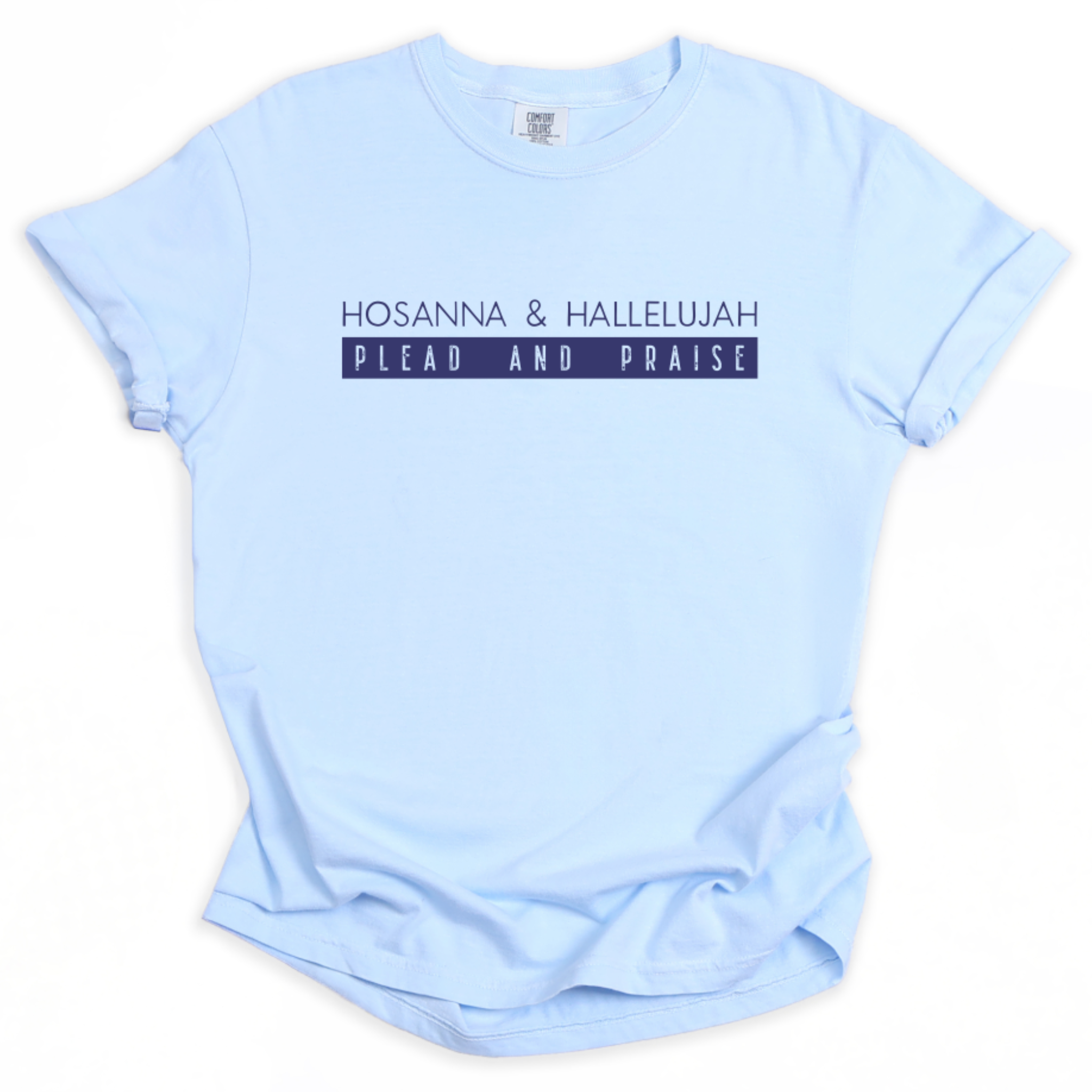 Hosanna & Hallelujah Christian T-Shirt | Plead and Praise Faith-Based Comfort Colors Tee