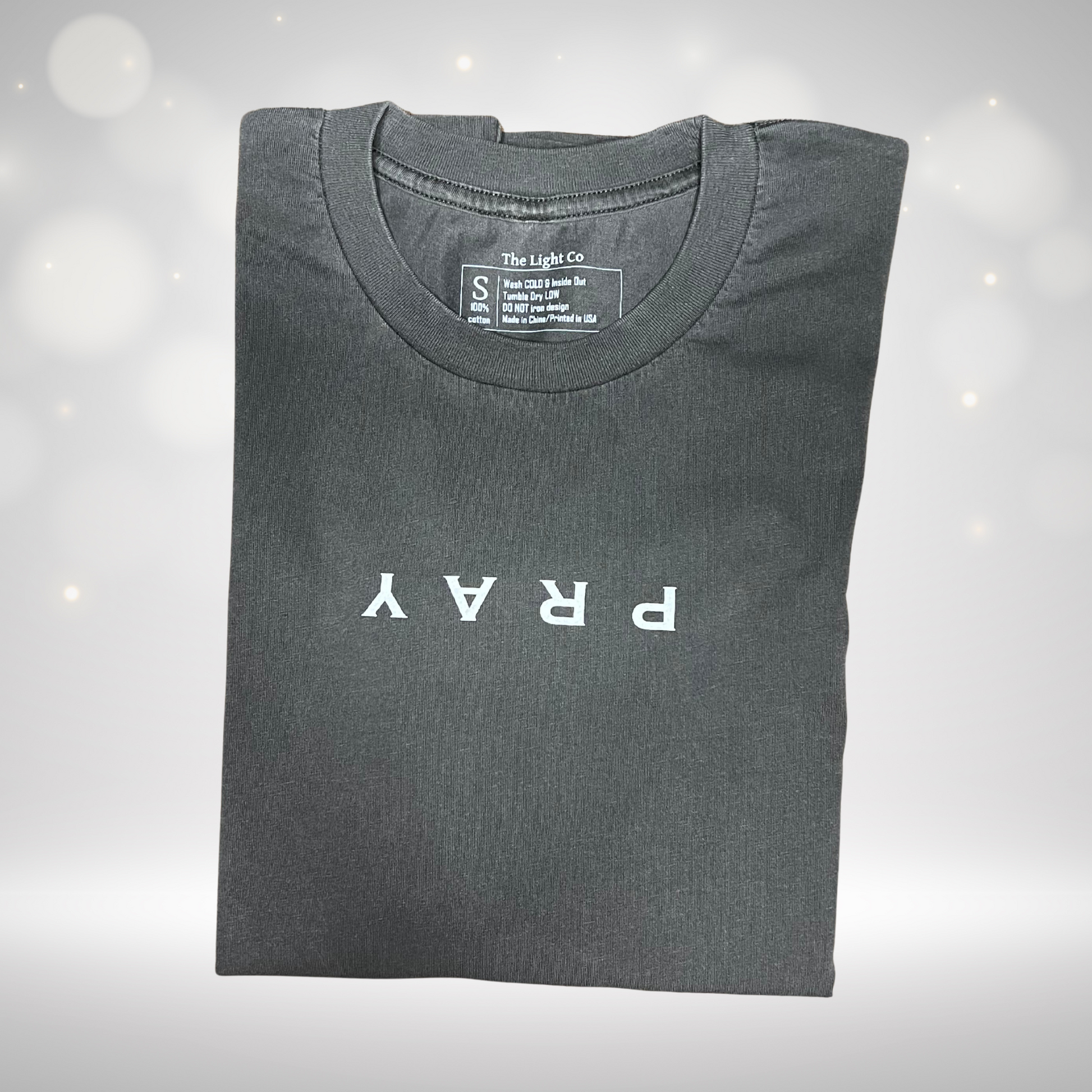 PRAY Christian T-Shirt – Simple Faith-Based Graphic Tee | The Light Co